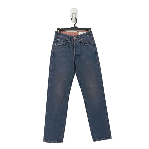 Rag & Bone Women 23 Maya Jeans Jasmine Blue Pink High Rise Ankle Slim Denim NEW - Picture 2 of 8